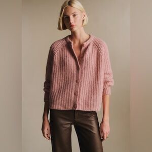 Sezane Emilie Cardigan Mottled Pink M